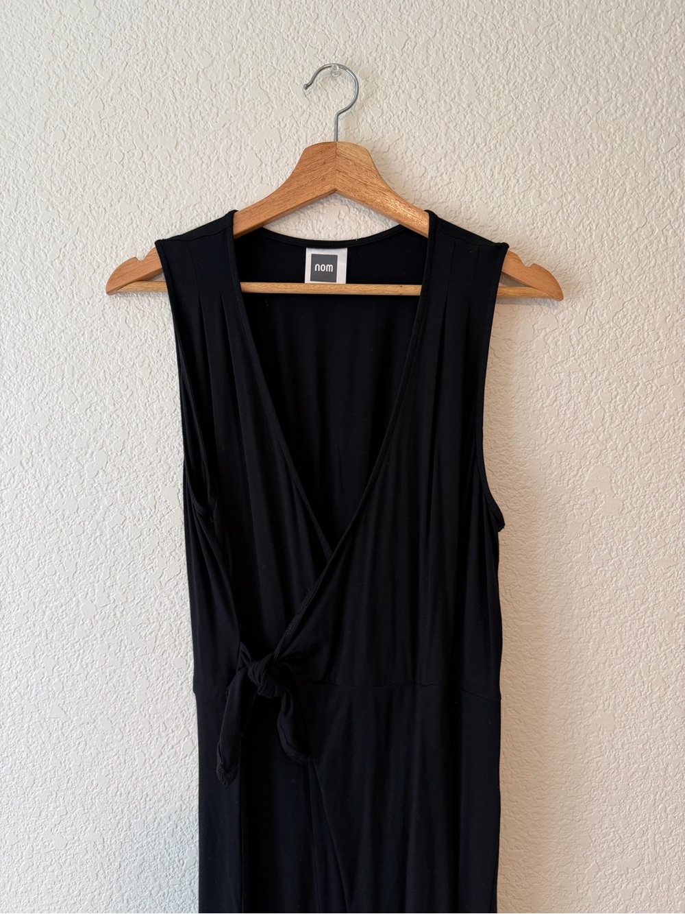 Nom Maternity Black Wrap-Front Jumpsuit